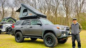 Best kitchen faucets review 2018 toyota 4runner. Car Camping Toyota 4 Runner Overland With Roof Top Tent Rear Kitchen Youtube