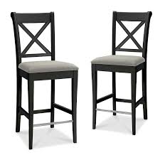 Our wooden counter height stools come in a variety of styles, with or without a back. Everhome Designs Vegas Solid Wood Counter Height Bar Stool Set Of 2 Cross Back Espresso Bar Stools Counter Height Bar Stools Wood Counter