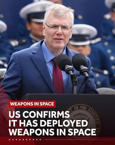 The U.S. has confirmed for the first time that it has deployed weapons in space. Here's what Air Force Secretary Troy Meink said.