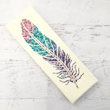Feather Art Swarovski Rhinestone Feather Wall Hanging Etsy Feather Wall Art Feather Art Rhinestone Designs Pattern