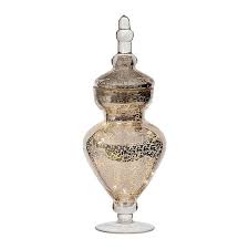 Pre Lit Mercury Glass Apothecary Jar 11 In Kirklands