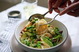Springtime Spaghetti Carbonara Recipe Recipe Spring Pasta Recipes Italian Pasta Dishes Pasta Dishes