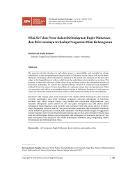 Sarat nilai luhur, 6 falsafah hidup masyarakat bugis yang bisa ditiru. Http Journal Walisongo Ac Id Index Php Jsw Article Download 3291 Pdf 1