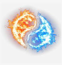 The ice and fire yin yang well is present in the sunset forest. Ball Fire Light Challenge Yin Yang Flame Clipart Mikkois Aanghel Png Image Transparent Png Free Download On Seekpng