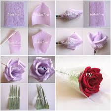 Cut a 6 x 2 strip from crepe paper and fold in half lengthwise. How To Make Beautiful Rose Flowers Step By Step Diy Tutorial Instructions How To How To Do Diy Fabric Roses Diy Paper Flower Backdrop Wedding Paper Flowers