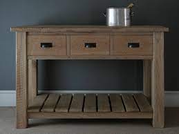 Furniture Natural Oak Console Tables Dining With Rail Shelves And Three Drawers Included Cup Pull Handles As Solid Oak Furniture Oak Consoles Oak Console Table