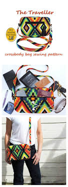 Here Is A Pdf Sewing Pattern For The Traveller Multi Pocket Crossbody Bag You Can Make Yourself This Purse Sewing Patterns Bag Patterns To Sew Purse Patterns