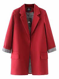 Veste blazer longue femme grande taille. Blazer Long Plumeau Ouvert Pour Femme Veste Longue A Manches Longues Bouton Double Poches Manteau Grande Taille Outwear Xxl Winered De 8225142 2021 A 68 74