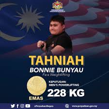 National powerlifting champion, bonnie bunyau gustin pulled off an amazing feat when he won the first gold medal for malaysia on the fourth day of the tokyo paralympic games today. Cojnhmocpgqqfm