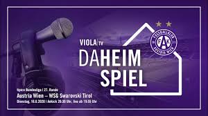 Die reise der hütteldorfer beginnt daheim. Viola Tv Daheim Spiel Austria Wien Wsg Tirol Youtube