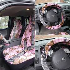 1 Set Of Pink Mossy Oak Real Tree Print Seat Covers And Etsy Camo Seat Covers Seat Covers Steering Wheel Cover