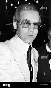 Elton john Banque d'images noir et blanc