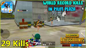 World Record Kills In Pilot Plaza Pubg Mobile Lite 29 Kills Gameplay Youtube