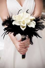 60 Halloween Wedding Bouquets To Get Inspired Feather Bouquet Lily Bouquet Wedding Calla Lily Bouquet Wedding