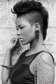Half Shaved Rebellious Fauxhawk Natural Hair Styles For Black Women Mohawk Hairstyles Hair Styles