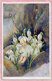 A S Mili Weber Fantasy Snowdrop Flower Children 1927 Cute Vintage Postcard 11 17 2014 Fairy Artwork Elsa Beskow Flower Fairies