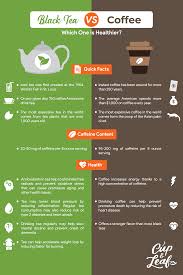 Black Tea Vs Coffee Which One Is Healthier In 2020 Tea Infographic Black Tea Coffee Vs Tea