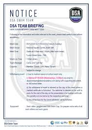 Tan bee hwai 114 views5 year ago. Team Briefing Notice Hari Sukan Negara 2020 Dsa Swim Team D Swim Academy Dsa