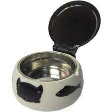 Automatic Open Close Lid Infrared Sensor Cat Feeder Bowl Dish Keeps Food Fresh Cat Feeder Cat Dishes Cats