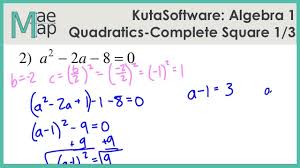 Kutasoftware Algebra 1 Solving Quadratics By Completing The Square Part 1 Youtube