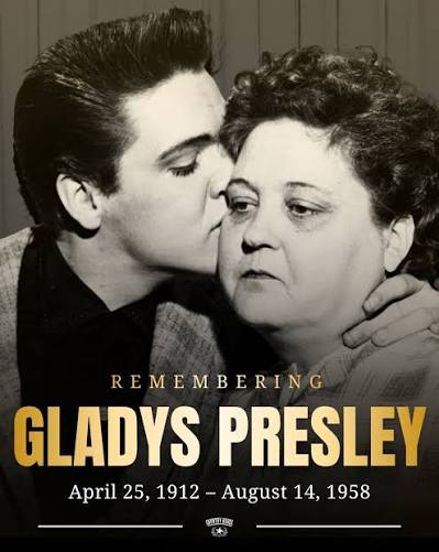 Today, we're remembering Elvis Presley's beloved mother, Gladys, who died on this day in 1958. She was only 46 years old. 💔 Sadly, Elvis died almost exactly 19 years later, on August