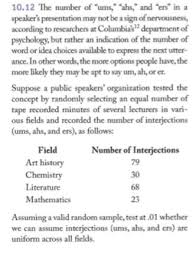 We use did to make questions with the past simple: Solved 10 12 The Number Of Ums Ahs And Ers In A Spe Chegg Com