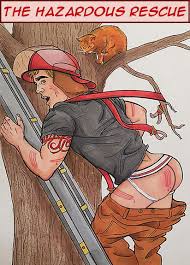 Equal Opportunities Spanking Toons by Mark (4 of 4) - Jock Spank - Male  Spanking