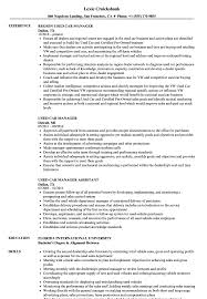 Used Car Manager Resume Samples Velvet Jobs