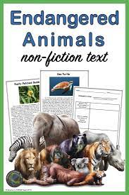Endangered Animals Middle School Science Lesson Plan Science Lesson Plans Middle School Endangered Animals Nonfiction Texts