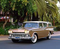 Aut 21 Rk1397 03 C Kimball Stock 1959 Amc Rambler Custom Cross Country Wagon Gold And White 3 4 Front View O Station Wagon Cars Old American Cars Station Wagon