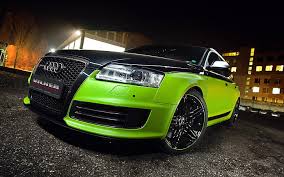 The great collection of audi green wallpaper for desktop, laptop and mobiles. Hd Wallpaper Green And Black Audi Sedan Glow Lights Night Tuning Vilner Wallpaper Flare