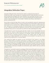 Welcome to homework joy today we'll discuss how to write a #reflection paper. Integrative Reflection Paper Phdessay Com