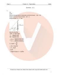 3 staple the sheets along the fold in four places. Rd Sharma Class 10 Maths Solutions Chapter 12 Some Applications Of Trigonometry