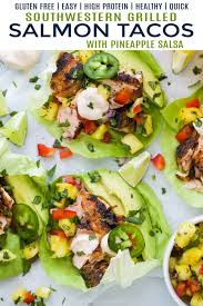 Again, i keep it simply here. Southwestern Grilled Salmon Tacos With Pineapple Salsa
