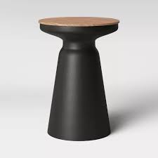 Gino Turned Drum Accent Table Black Project 62 In 2020 Accent Table Black Accent Table Project 62
