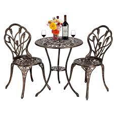 We did not find results for: Wrought Iron Table And Chairs 3 Piece Tulip Bistro Set Of Table And Chairs Bronze Walmart Com Walmart Com