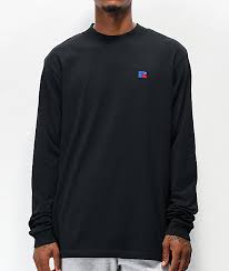 Russell Athletic Larry Black Long Sleeve T Shirt