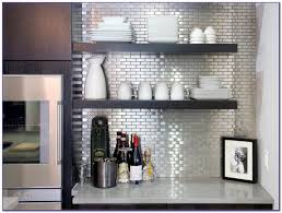 This colorful, geometric design will give your kitchen a bright, fresh look. Stainless Steel Backsplash Tiles Menards Trendy Kitchen Backsplash Stainless Backsplash Vinyl Tile Backsplash