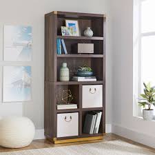 Better Homes Gardens Lana Modern Cube Bookshelf Toasted Brown Ash Finish Walmart Com Modern Bookshelf Bookshelves For Small Spaces Bookcase Storage