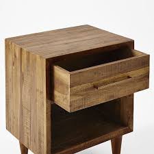 Alexa Reclaimed Wood Nightstand Honey
