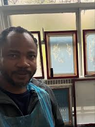 MA Degree Show 2025 Godspower Okoro, MA Fine Art, is a multidisciplinary  artist whose practice merges painting, sculpture, and experimental  printmaking. Rooted in narrative and research, his work interweaves African  and Scottish
