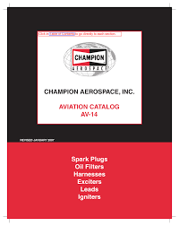 Champion Aerospace Aviation Catalog Pdf Manualzz Com