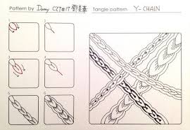 禪繞畫圖案設計zentangle Pattern Y Chain Y鎖鏈 Damy的快樂隨意作拼布刺繡禪繞 痞客邦 Zentangle Patterns Tangle Patterns Tangle Pattern