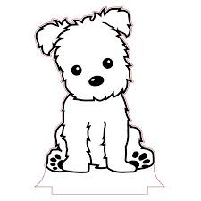 Puppy Night Light Vector File For Laser And Cnc 3bee Studio Dog Vector Animal Drawings Dog Drawing