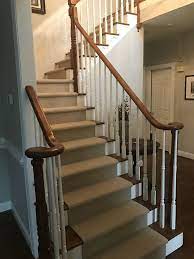 Banister Minwax Bombay Mahogany Stair Treads Americana Stain Iron Staircase Stairs Stair Treads