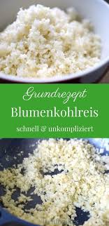 So Simple Blumenkohlreis Rezept Low Carb Beilagen Rezepte Blumenkohl Reis