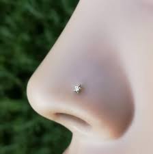 Nose Ring Nose Stud Tragus Earring Cartilage Earring Nose Jewelry 14k Solid Yellow Gold Tiny Star Set With Cubic Zirconia Nose Jewelry Nose Ring Nose Ring Jewelry