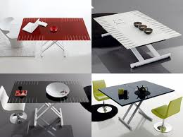 During nighttime, it is transformed into a sturdy dining table that can comfortably fit 8 people. Transforming Coffee Table Easy Liftable By A Pump By Compar