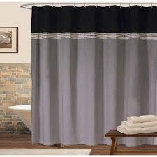 Black And Gray Curtains Walmart Home Black Shower Curtains Shower Curtain Lush Decor