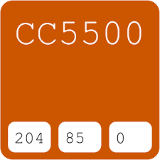 burnt orange cc5500 c50 hex color code schemes paints